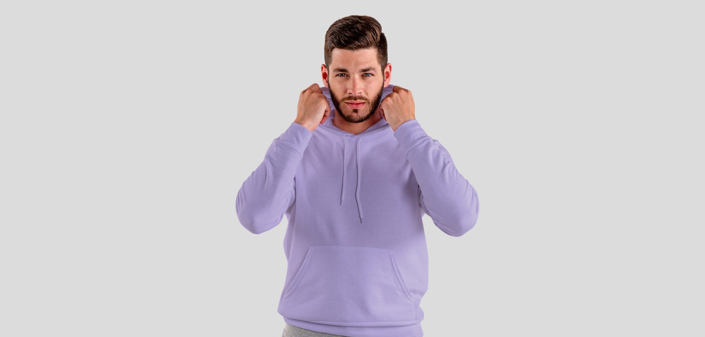 Never Look Back Lavender Hooded Sweatshirt for Men