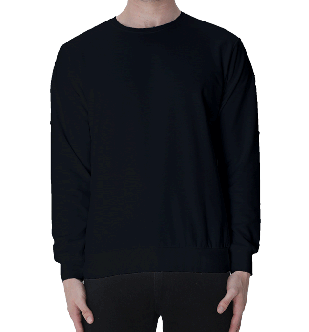 Black Solid Unisex Sweatshirt