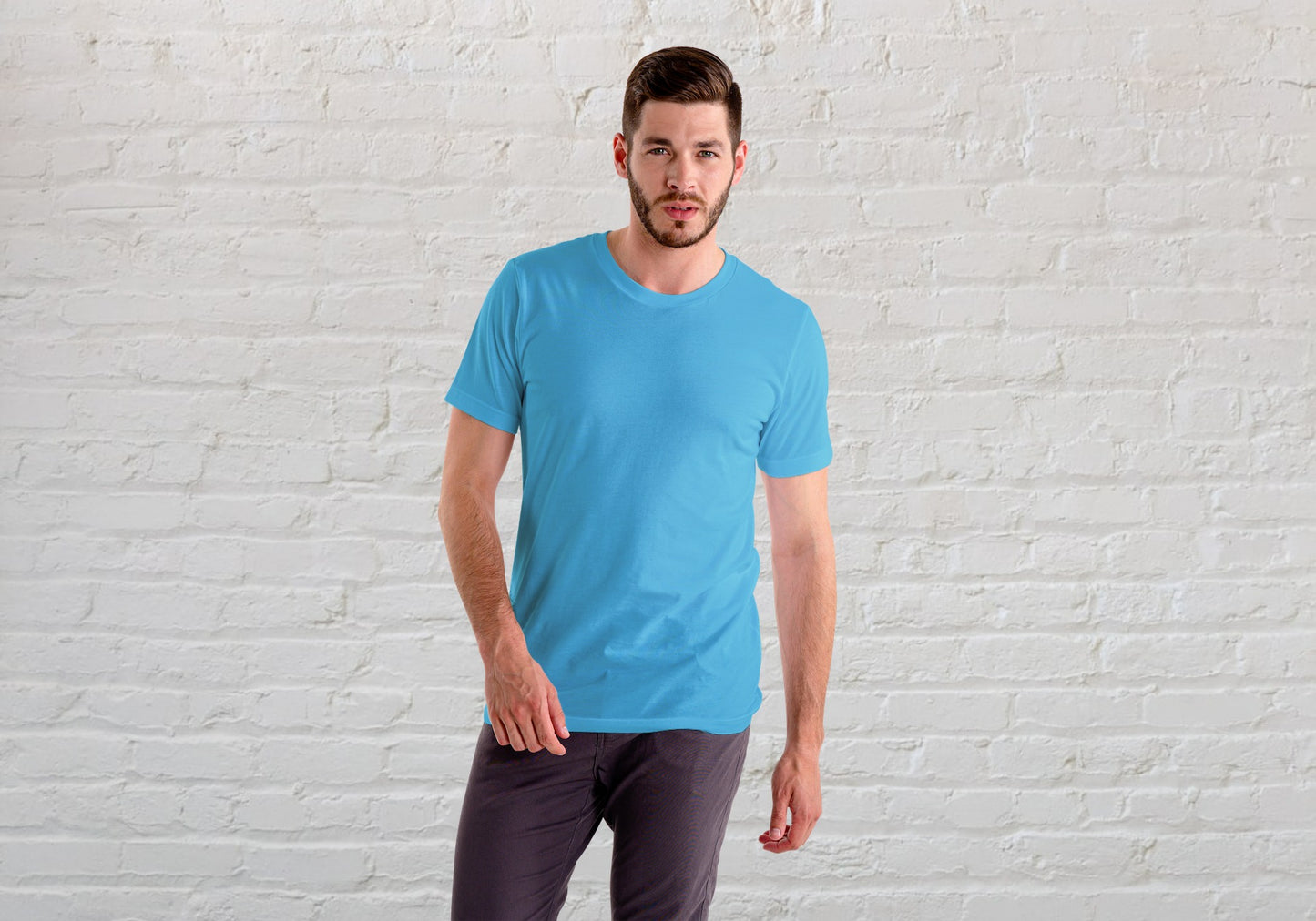 Follow the Wave Sky Blue Regular Fit Men’s T-Shirt