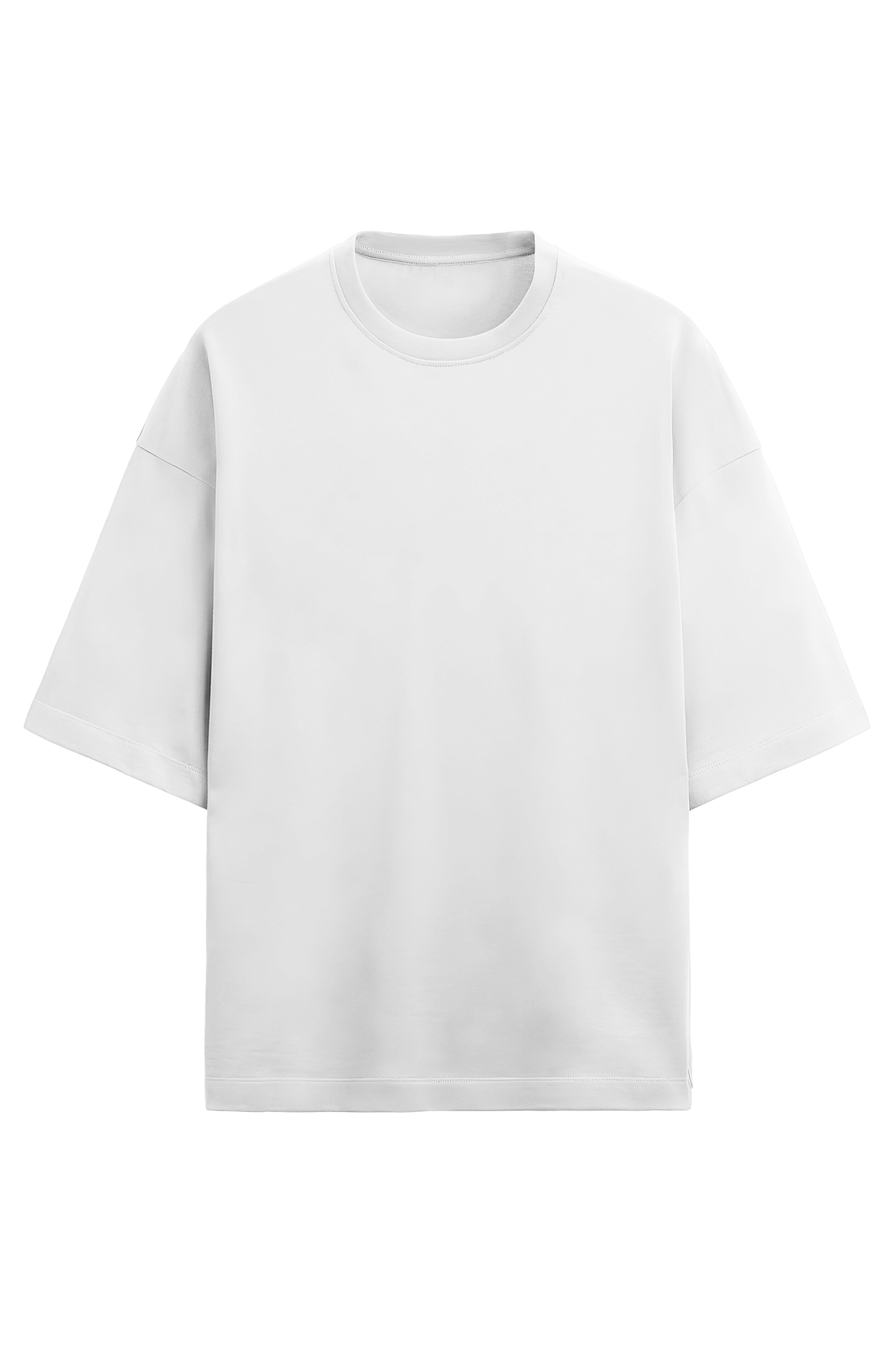 White Terry Oversized T-shirt and Black Terry Shorts