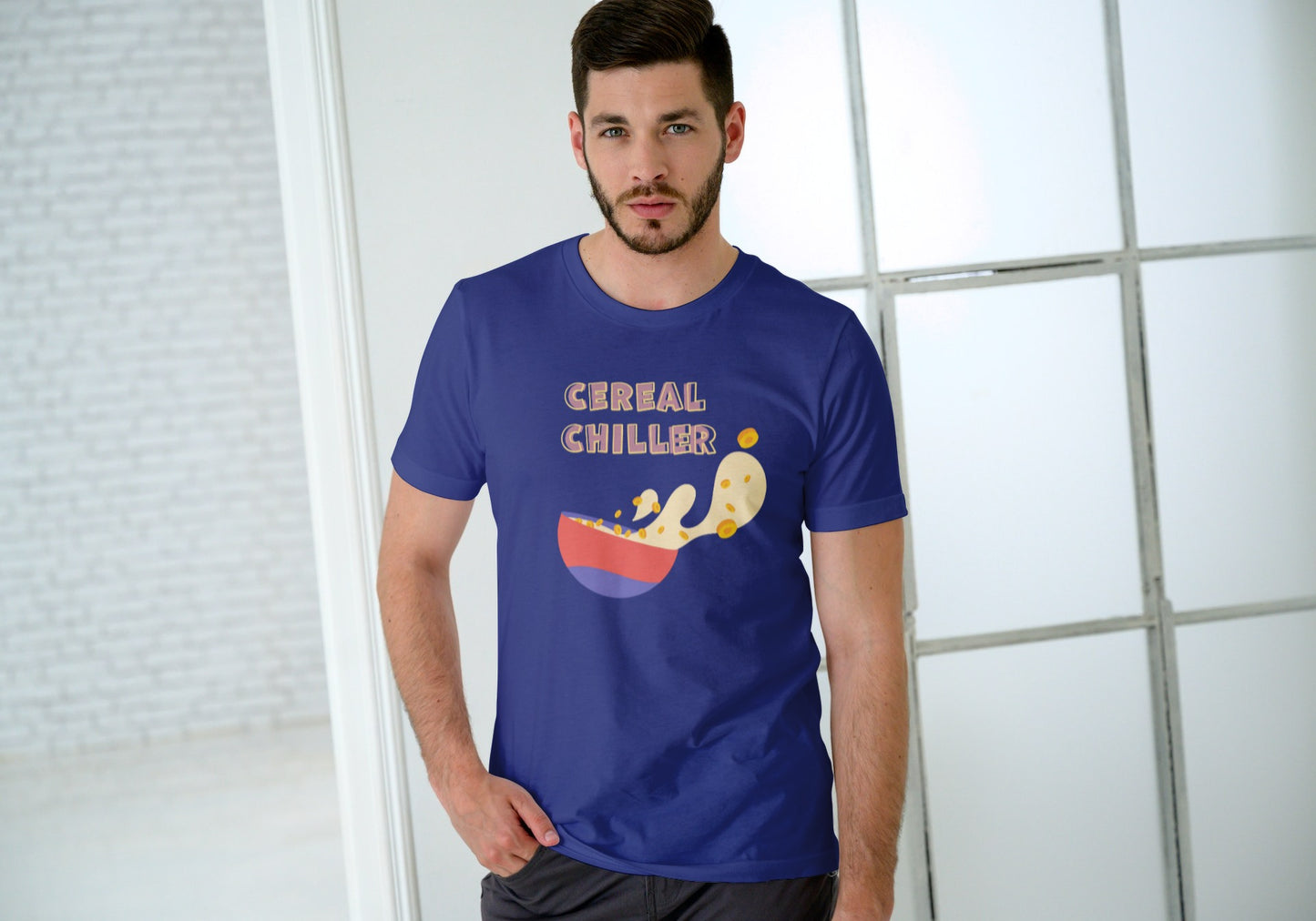 Cereal Chiller Royal Blue Regular Fit Men’s T-Shirt