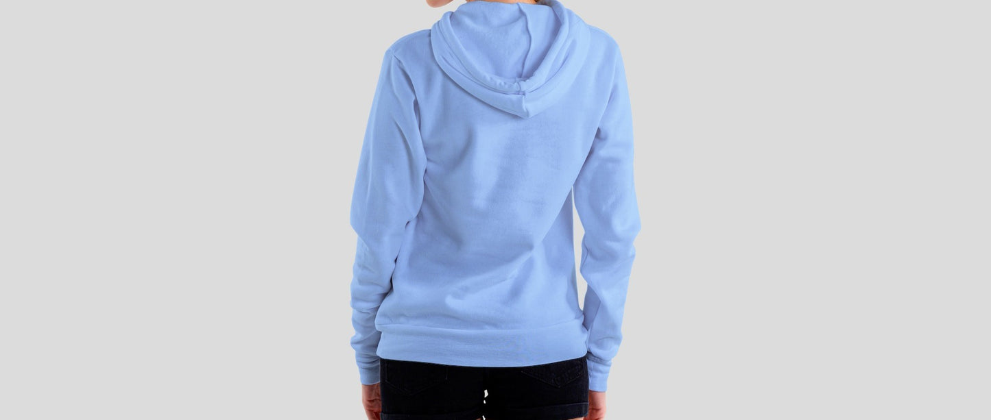 I'm Allergic to Mornings Baby Blue Hooded Sweatshirt for Women