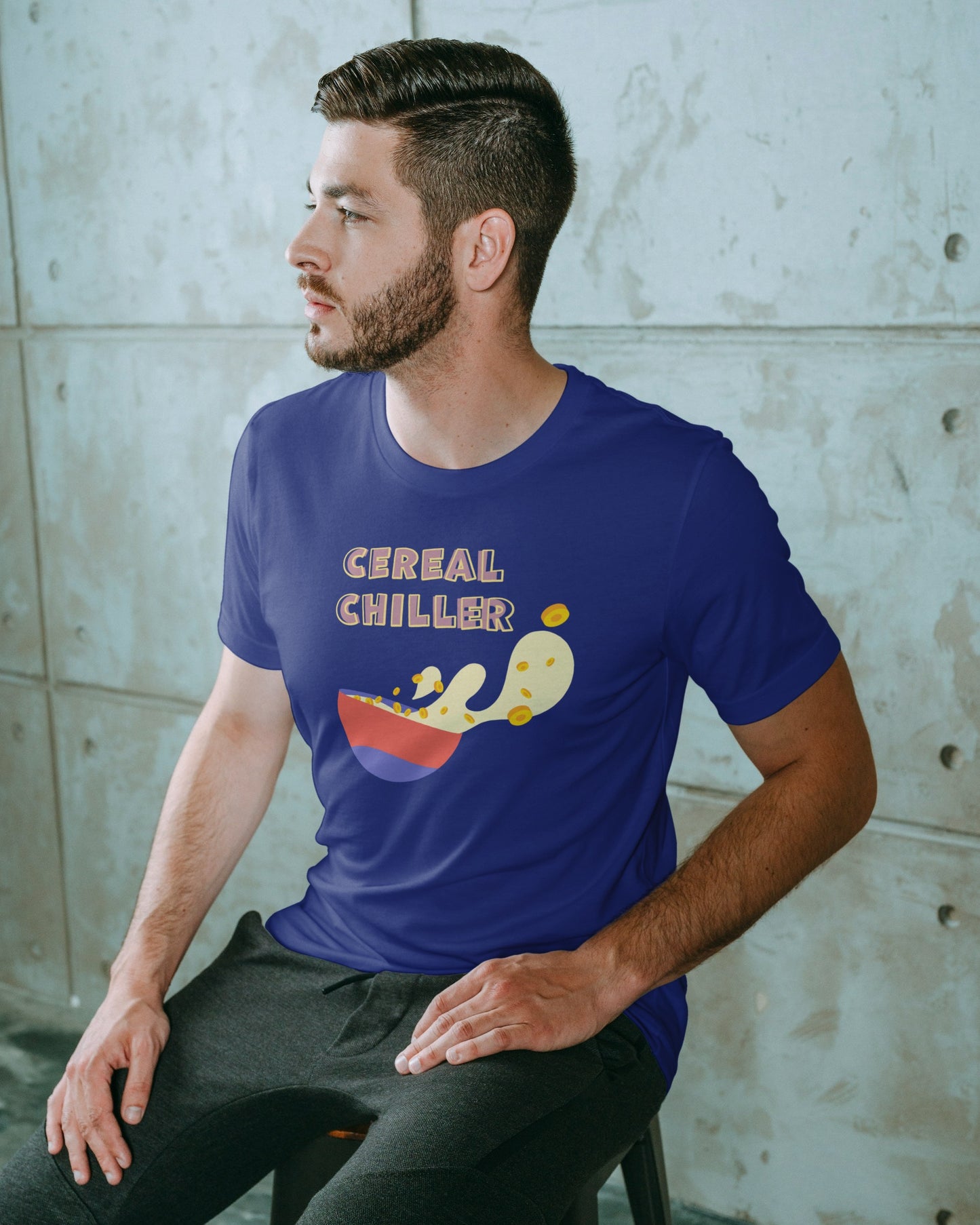 Cereal Chiller Royal Blue Regular Fit Men’s T-Shirt