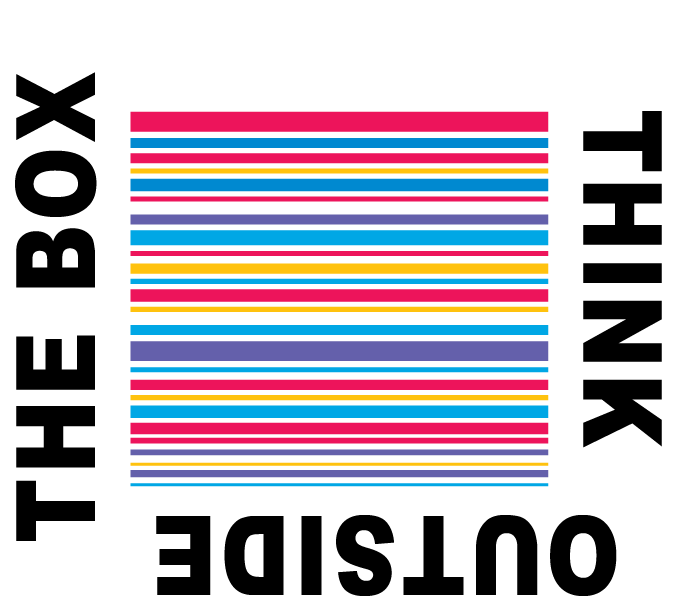 Think Outside the Box Black Oversized Fit Unisex T-Shirt