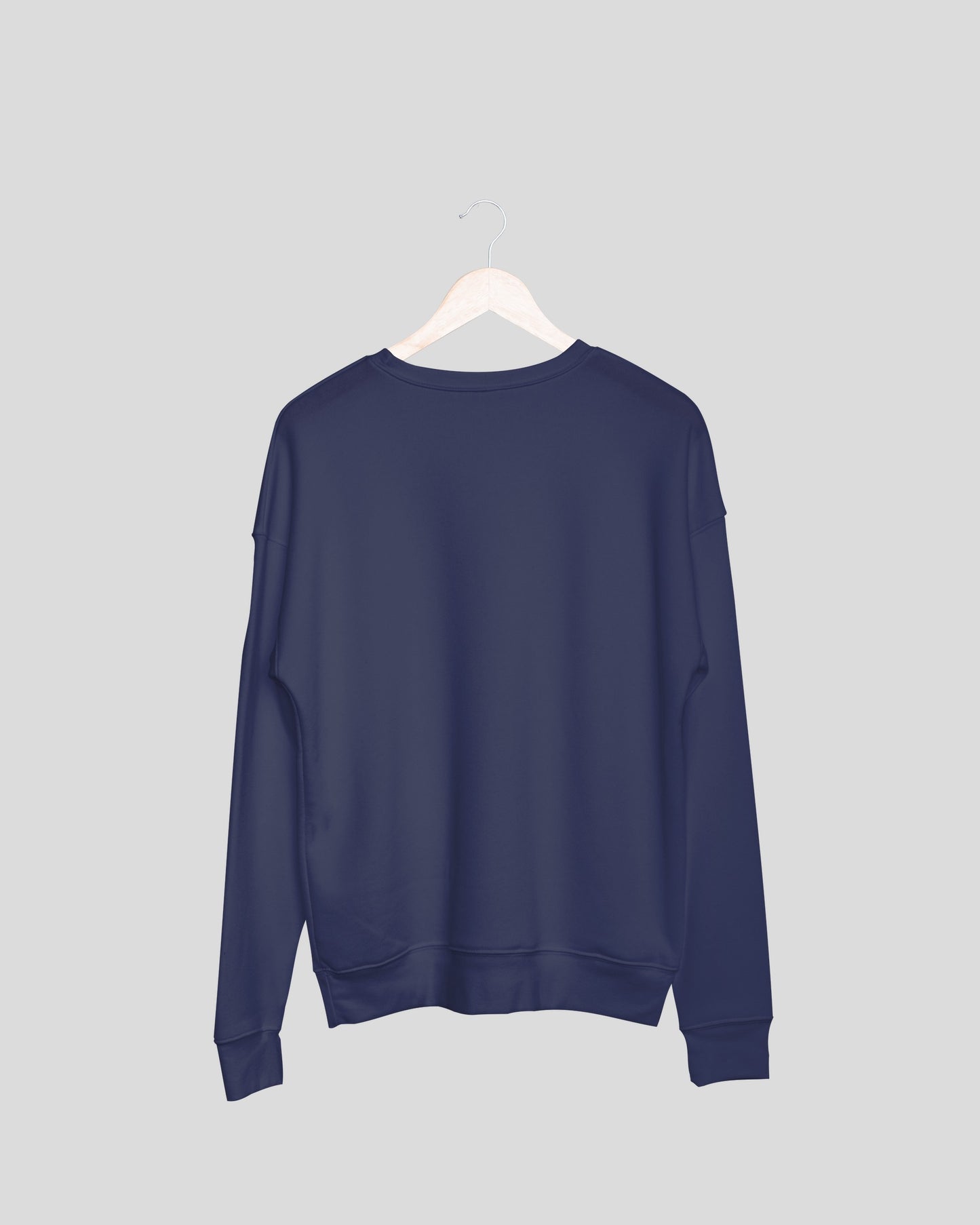 Navy Blue Solid Sweatshirt and Joggers Co-Ord Set for Men
