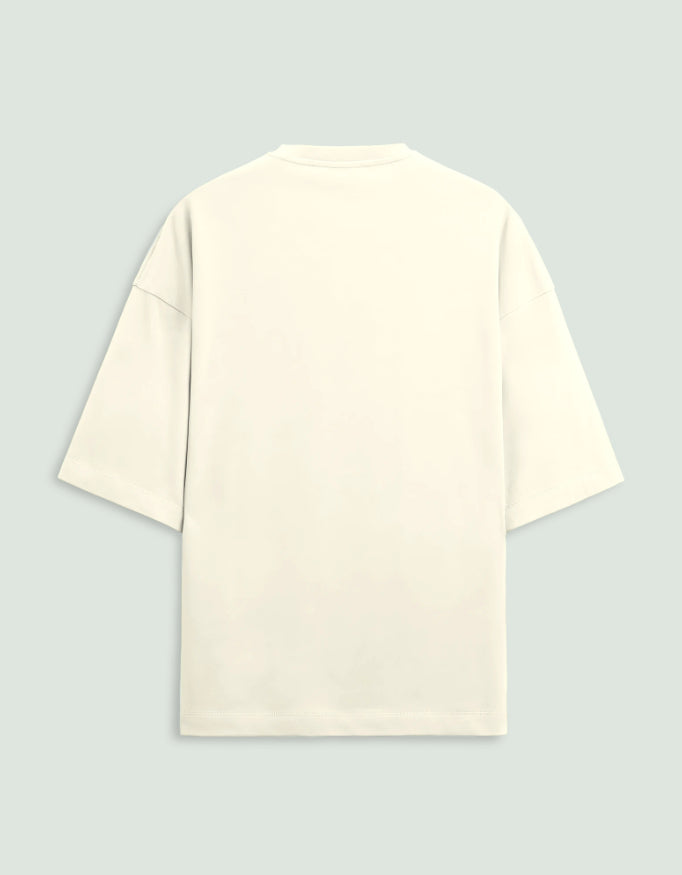 Off White Oversized French Terry Cotton T-Shirt