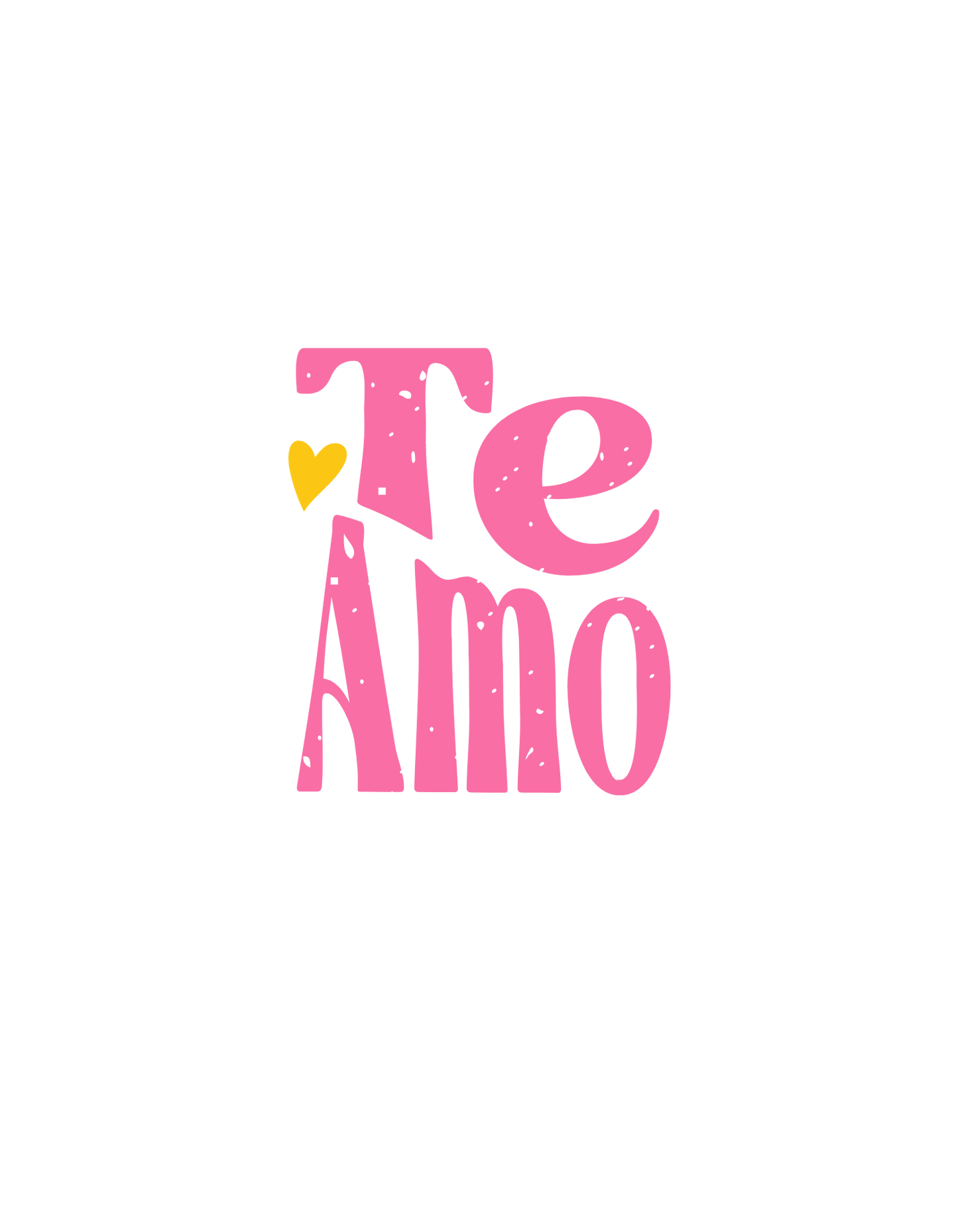 Te Amo White Oversized Fit Unisex T-Shirt