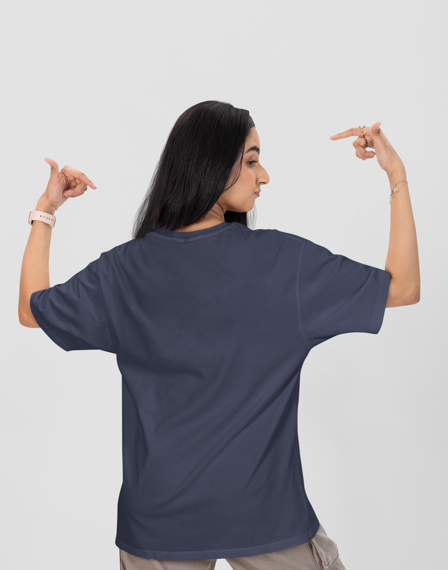 Freedom Navy Blue Oversized Fit Unisex T-Shirt