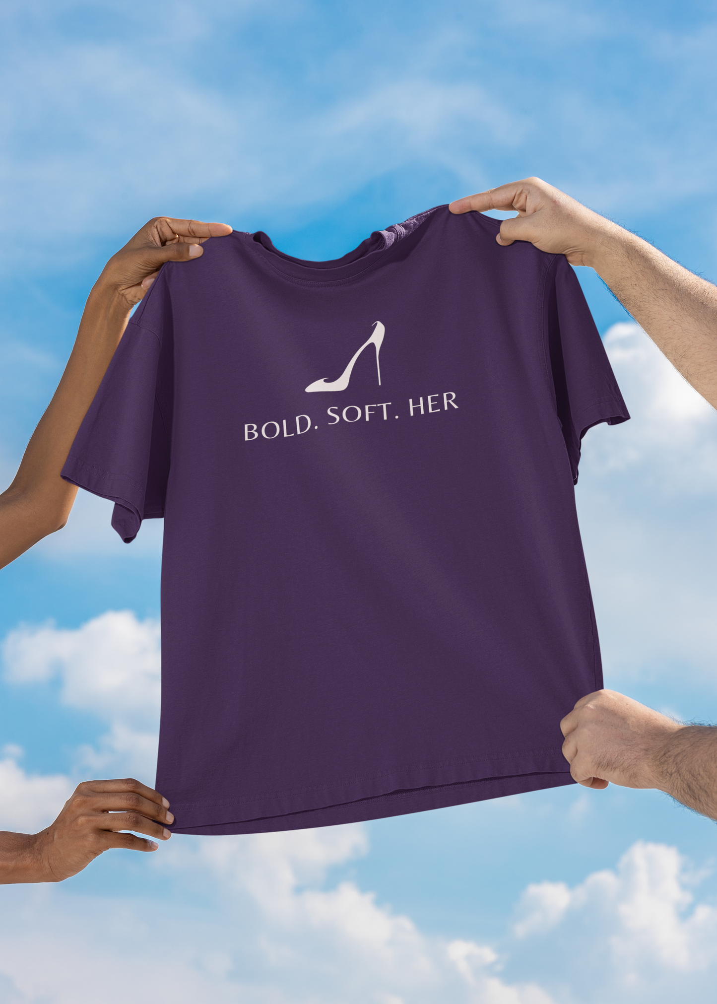 Bold.Soft.Her. Purple Oversized Fit Unisex T-Shirt