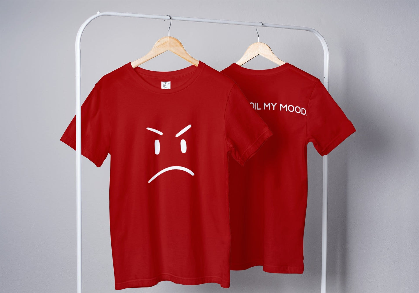 Don't Spoil My Mood Red Oversized Fit Unisex T-Shirt