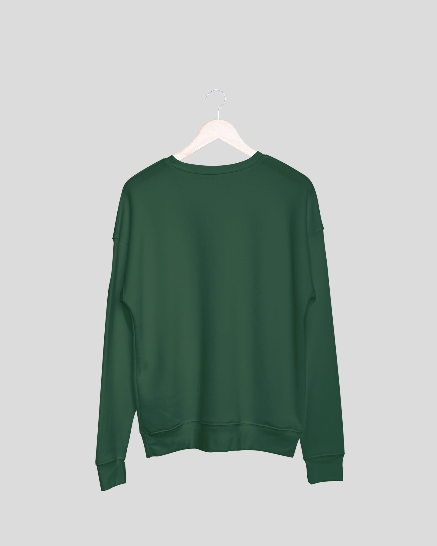 Bottle Green Solid Sweatshirt and Joggers Co-Ord Set for Men