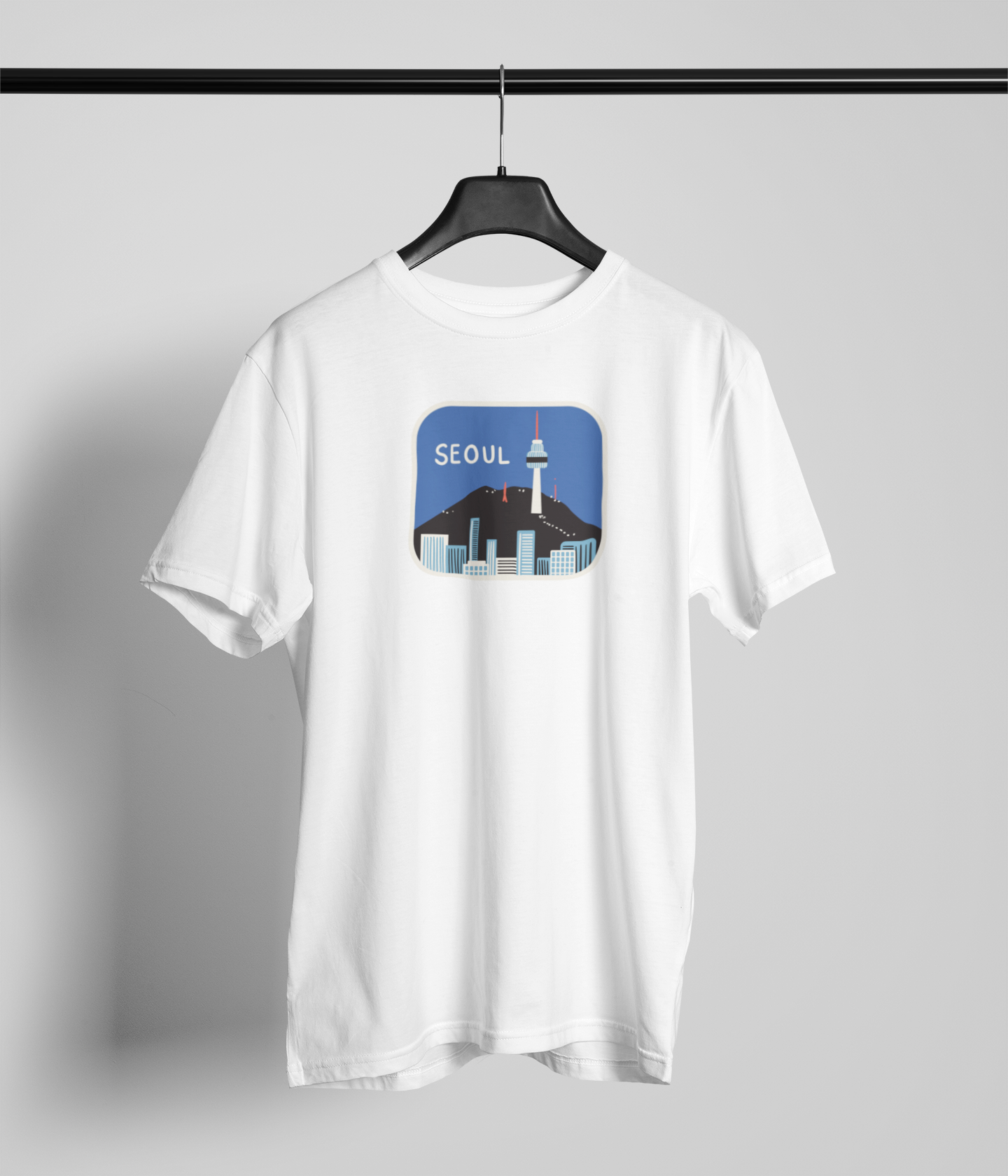 Seoul White Oversized Fit Unisex T-Shirt