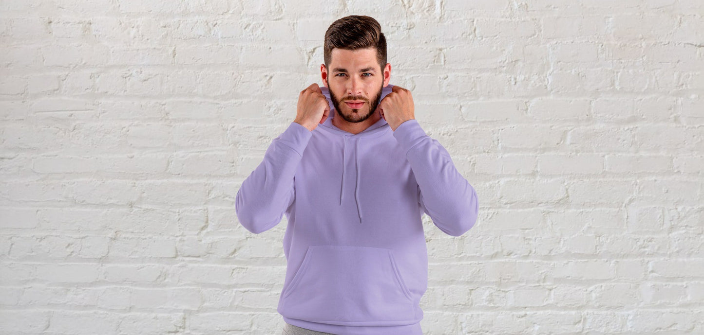 Lavender Solid Unisex Hooded Sweatshirt