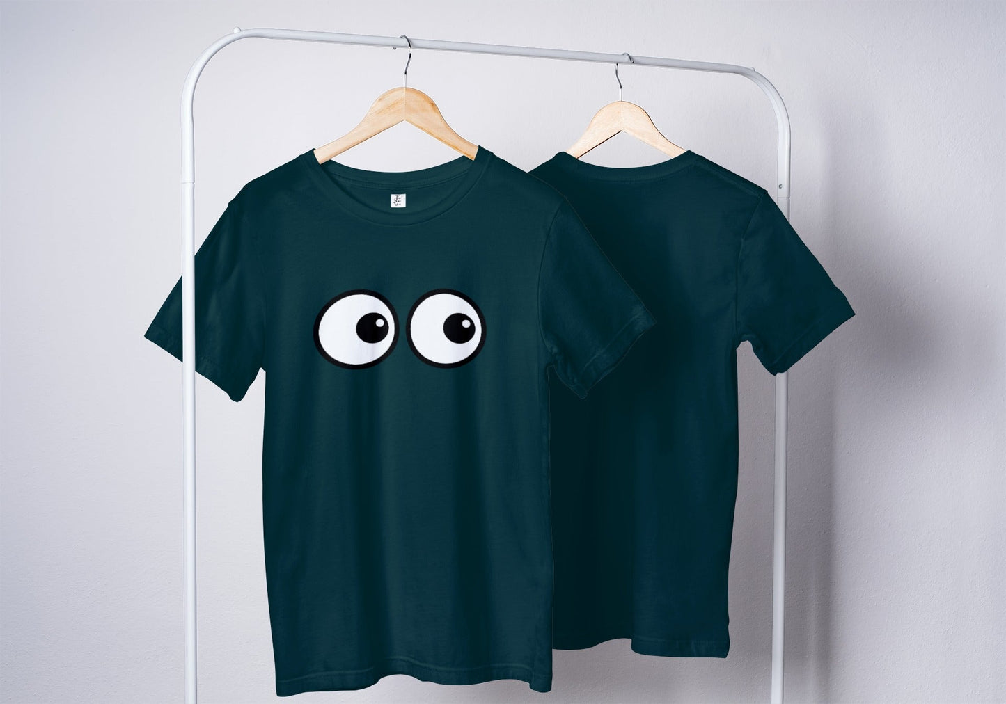 Round Eyes Petrol Blue Oversized Fit Unisex T-Shirt