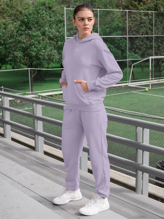 Lavender Solid Co-Ord Set for Women