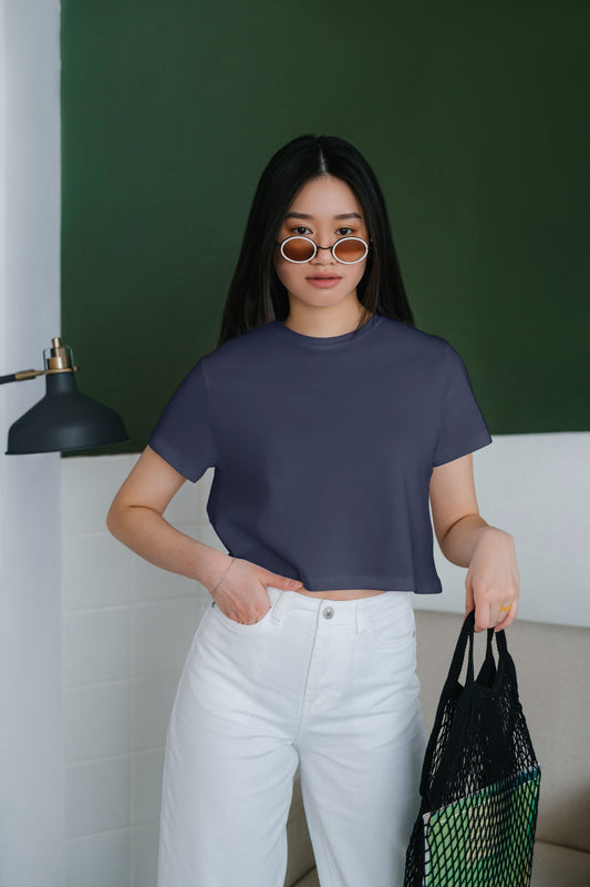 Plain Solid Crop Top