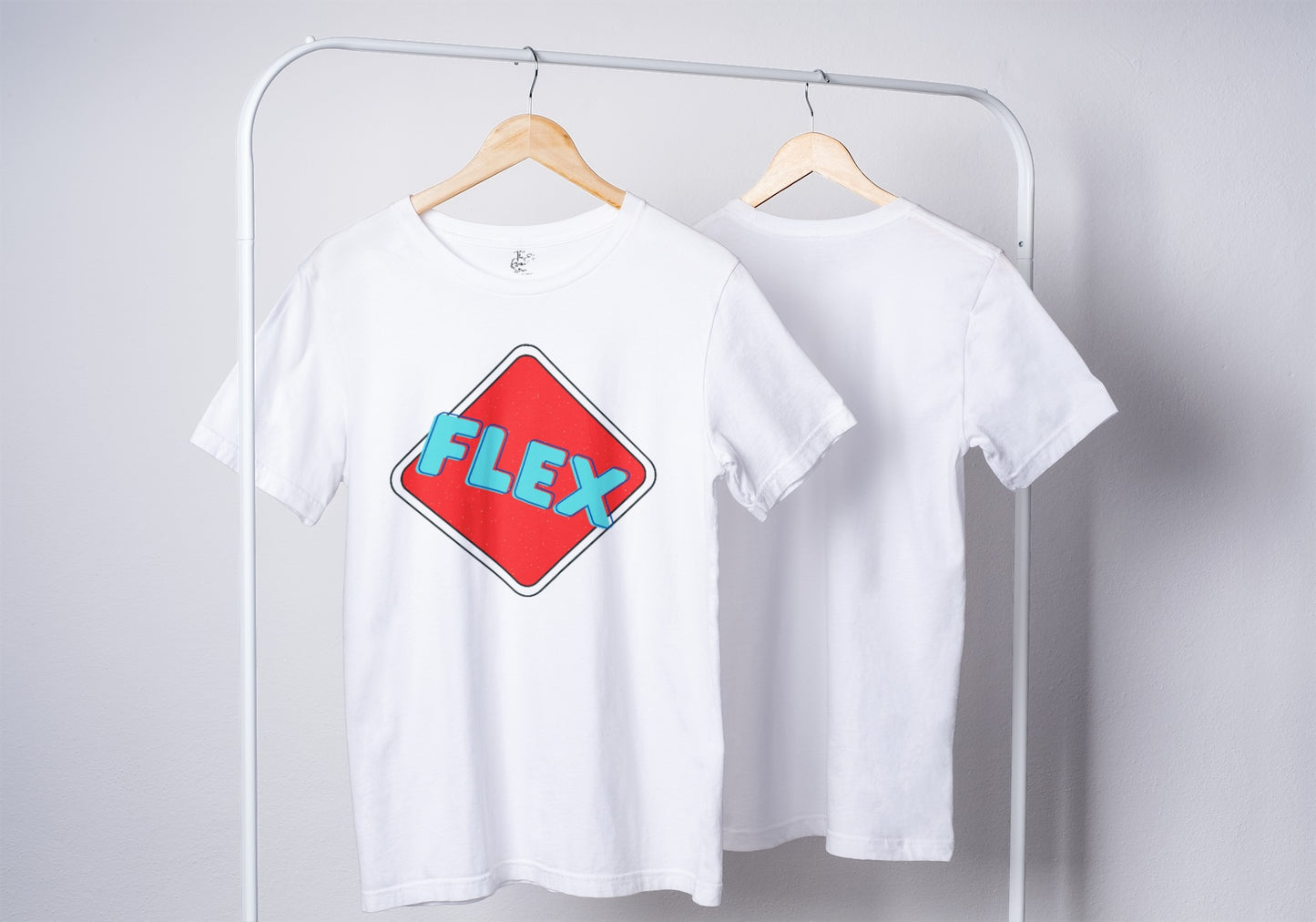 Flex White Oversized Fit Unisex T-Shirt