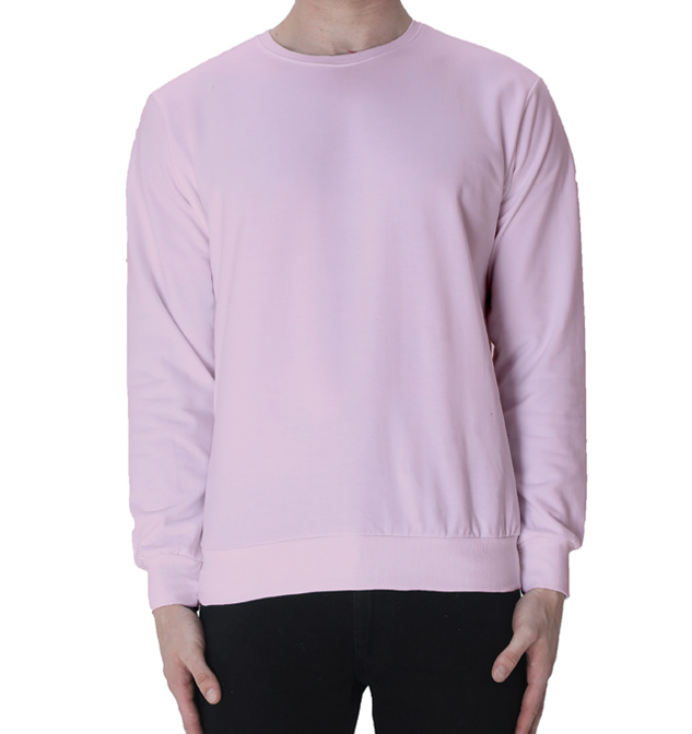 Light Pink Solid Unisex Sweatshirt