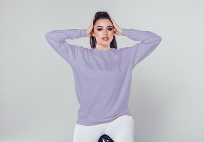 Lavender Solid Unisex Sweatshirt