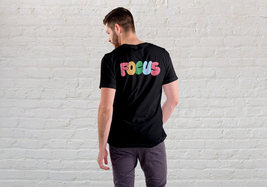 Focus Black Regular Fit Men’s T-Shirt