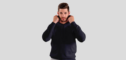 Wander Often, Wonder Always Black Hooded Sweatshirt for Men