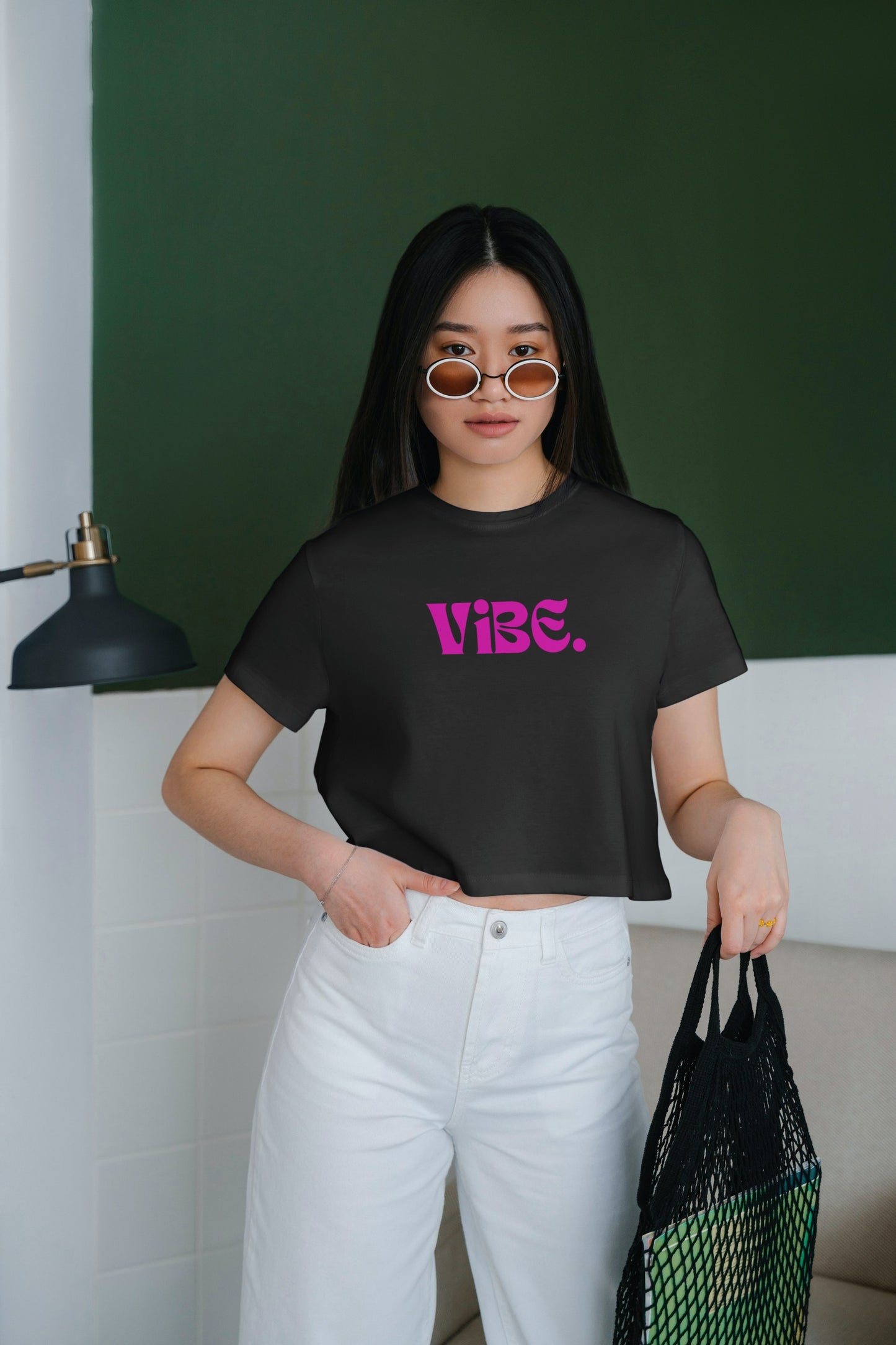 Vibe Black Crop Top