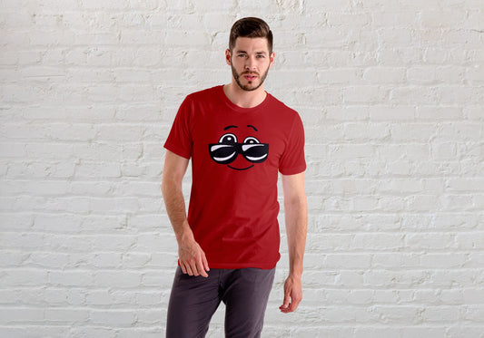 Cool Smiley Red Regular Fit Men’s T-Shirt