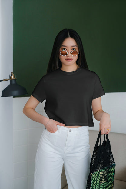 Plain Solid Crop Top