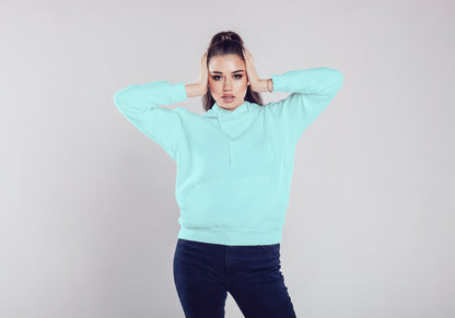 Mint Solid Unisex Hooded Sweatshirt