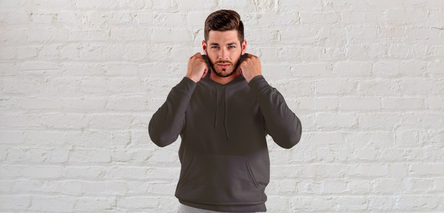 Olive Green Solid Unisex Hooded Sweatshirt