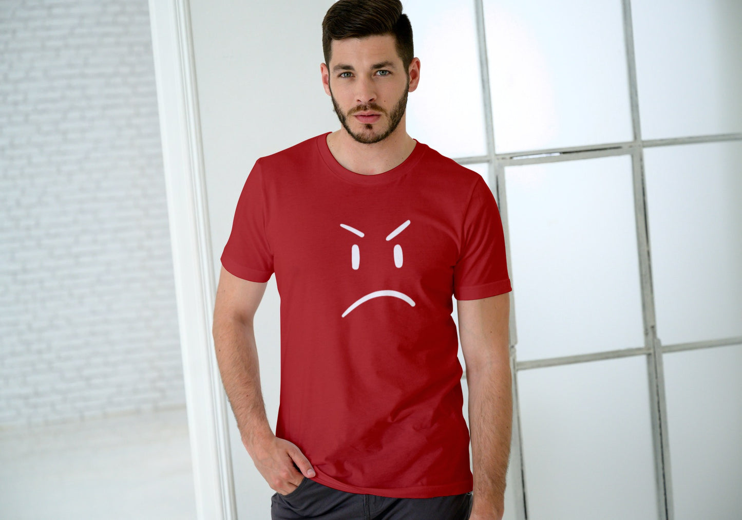 Don't Spoil My Mood Red Regular Fit Men’s T-Shirt