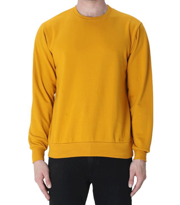 Mustard Yellow Solid Unisex Sweatshirt