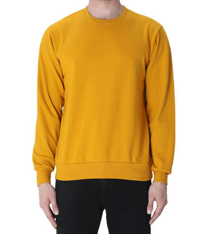 Mustard Yellow Solid Unisex Sweatshirt