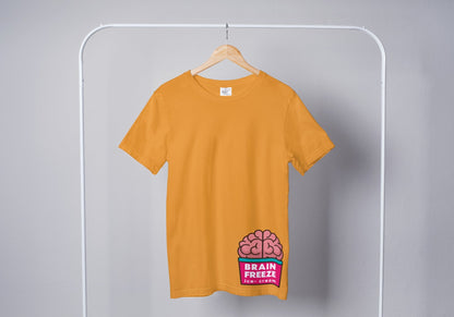 Brainfreeze Golden Yellow Oversized T-Shirt