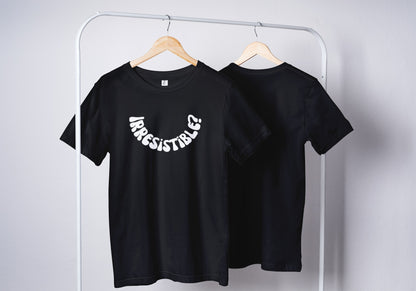 Irresistible Black Oversized Fit Unisex T-Shirt