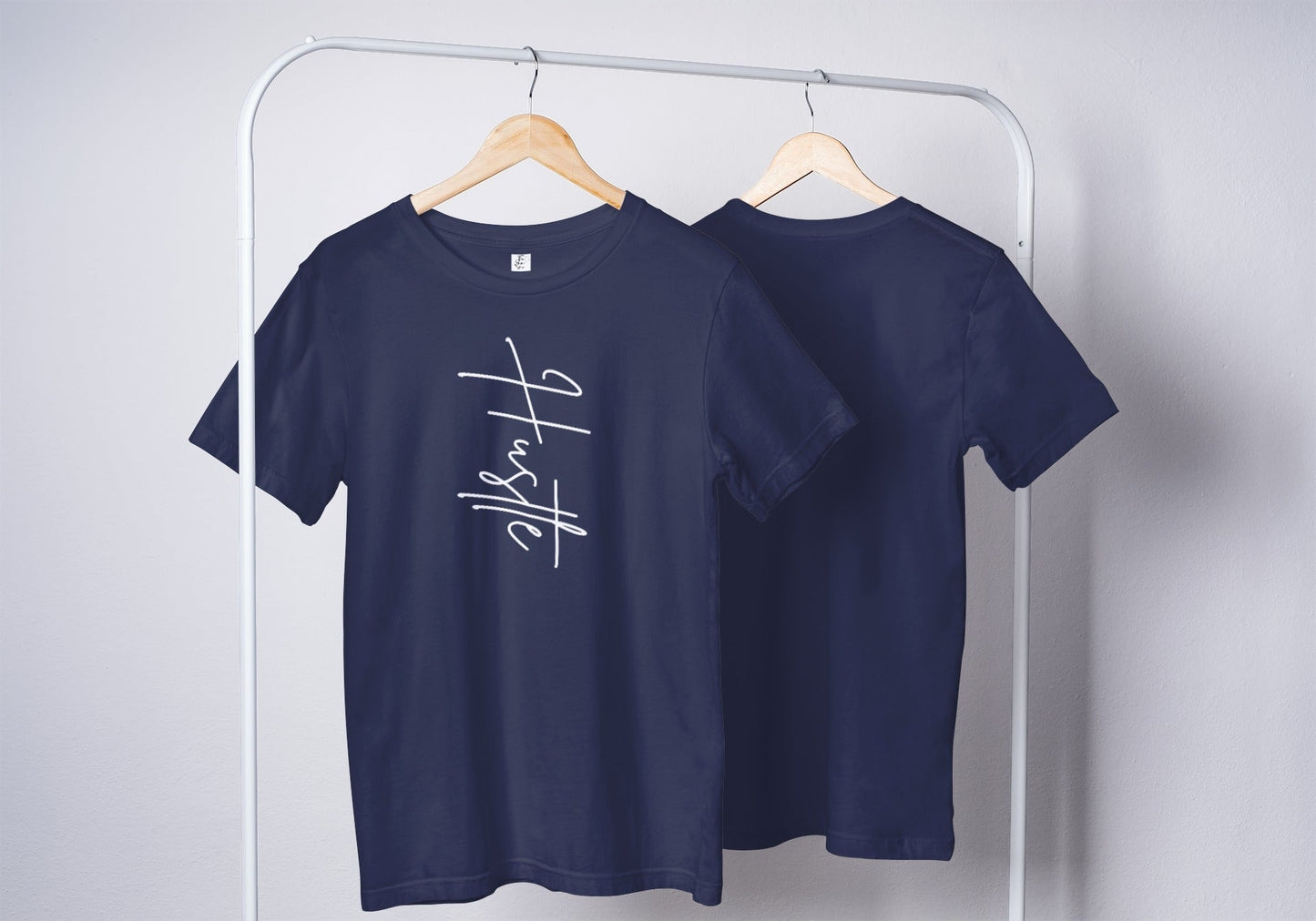 Hustle Navy Blue Oversized Fit Unisex T-Shirt