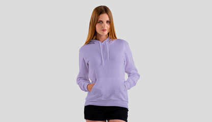 Lavender Solid Unisex Hooded Sweatshirt