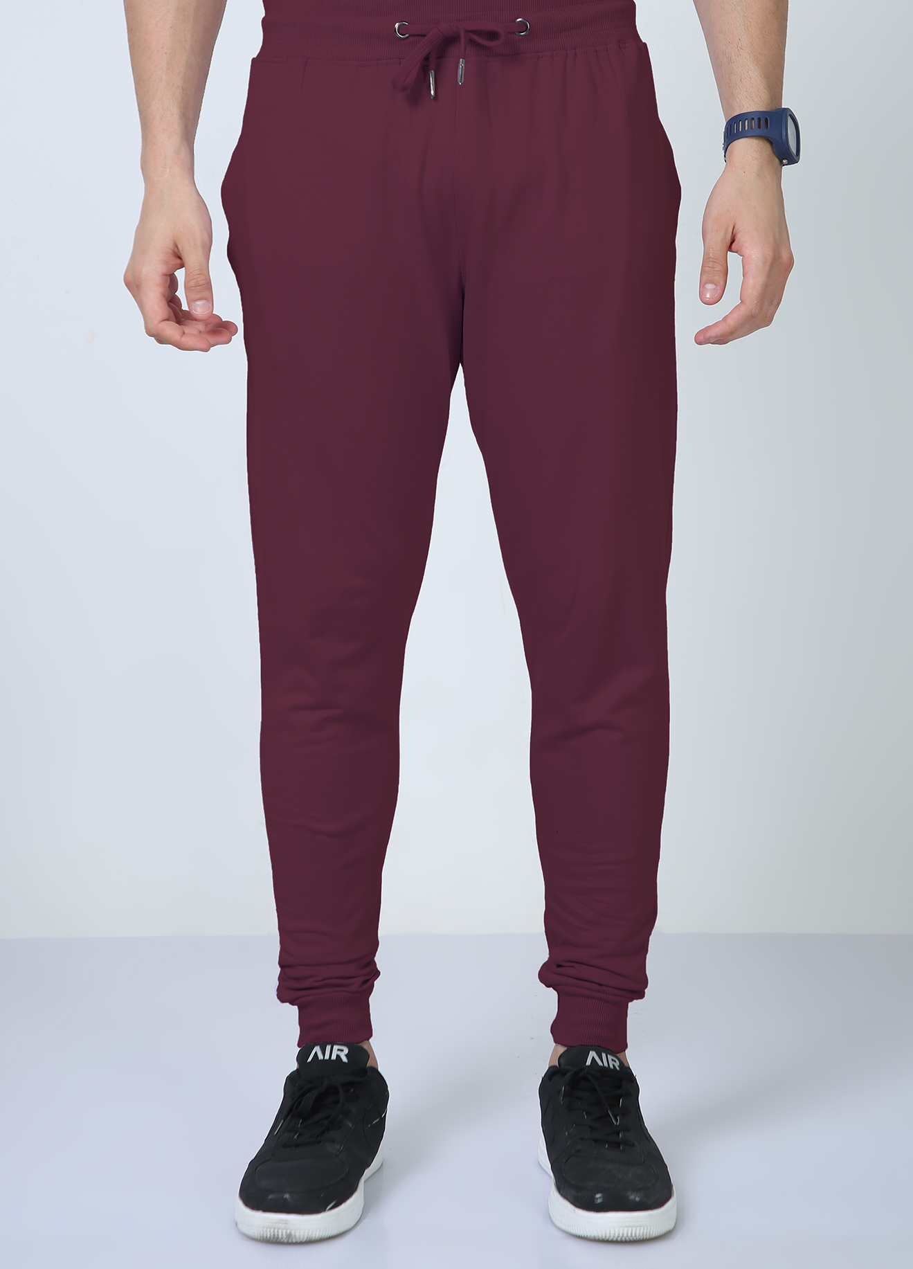 Maroon Solid Co-Ord Set for Men