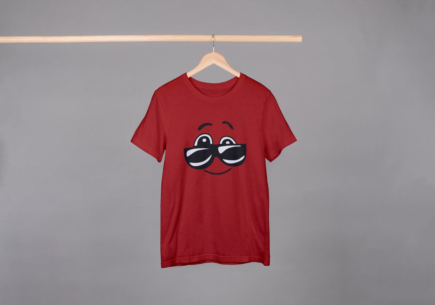 Cool Smiley Red Oversized Fit Unisex T-Shirt