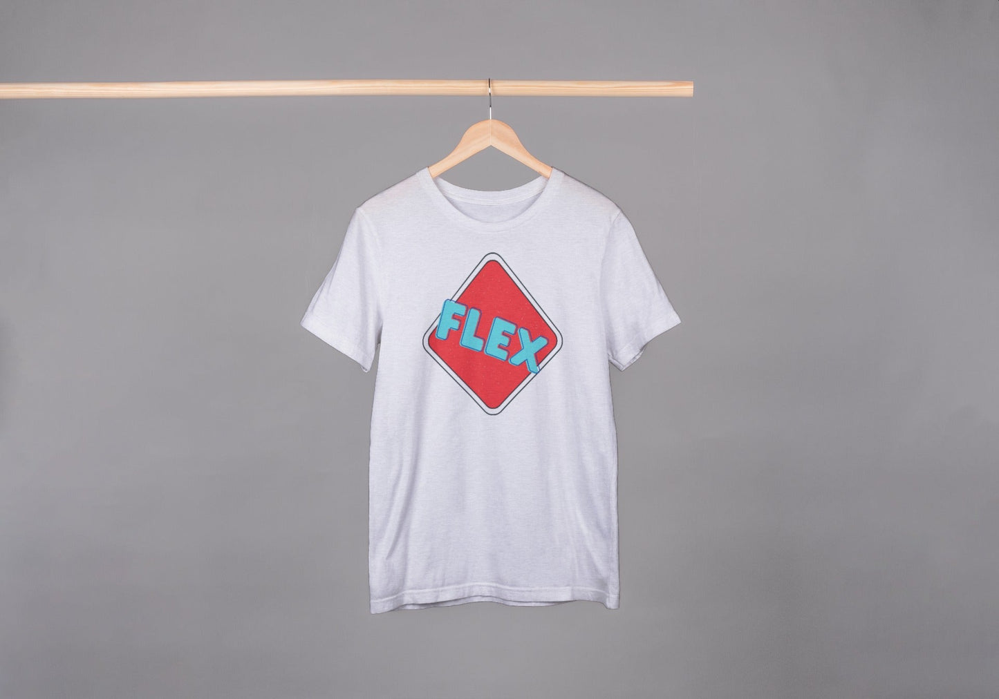 Flex White Oversized Fit Unisex T-Shirt