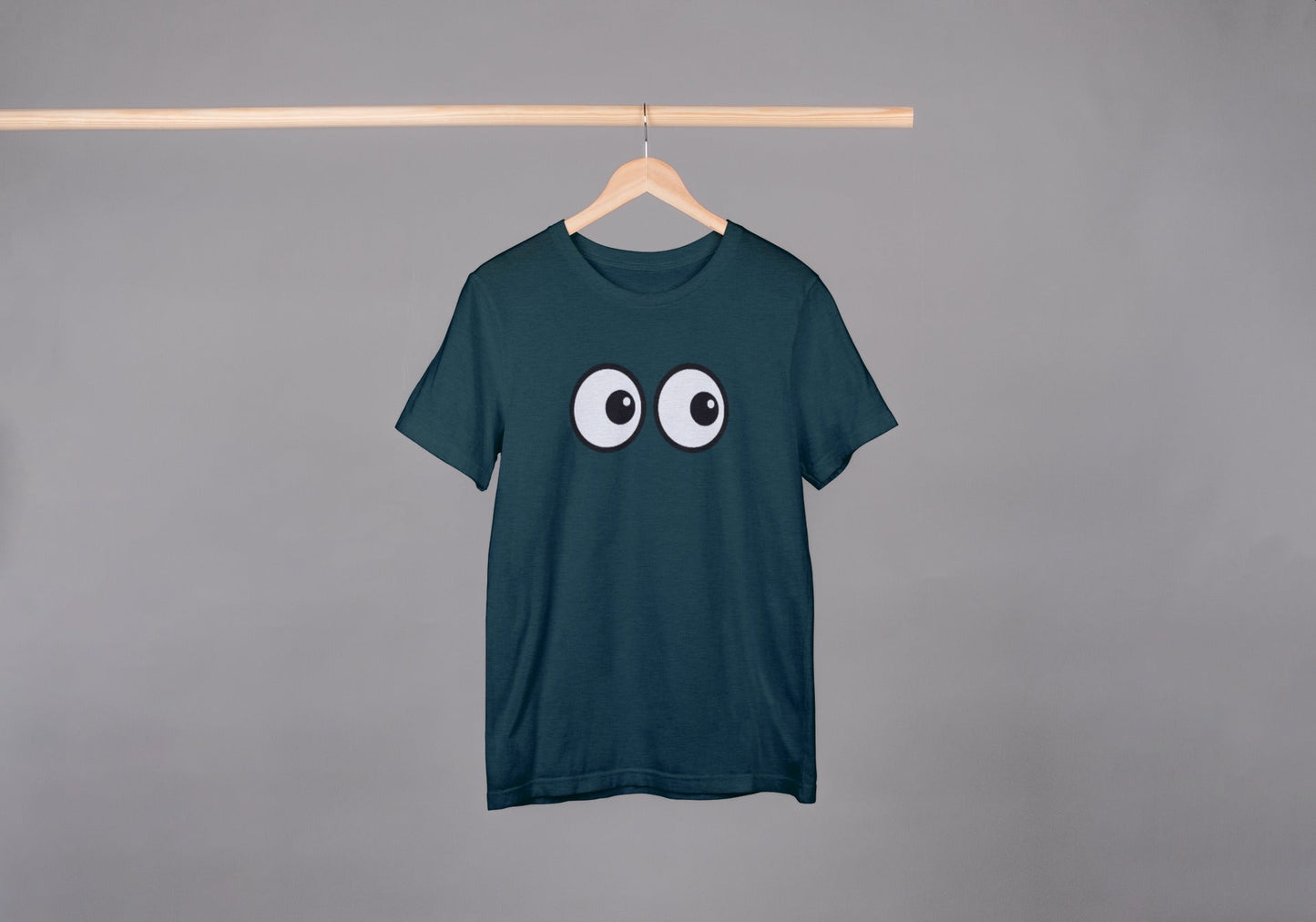 Round Eyes Petrol Blue Oversized Fit Unisex T-Shirt