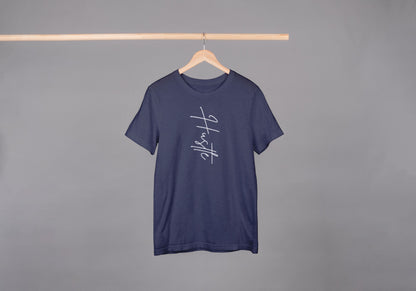 Hustle Navy Blue Oversized Fit Unisex T-Shirt