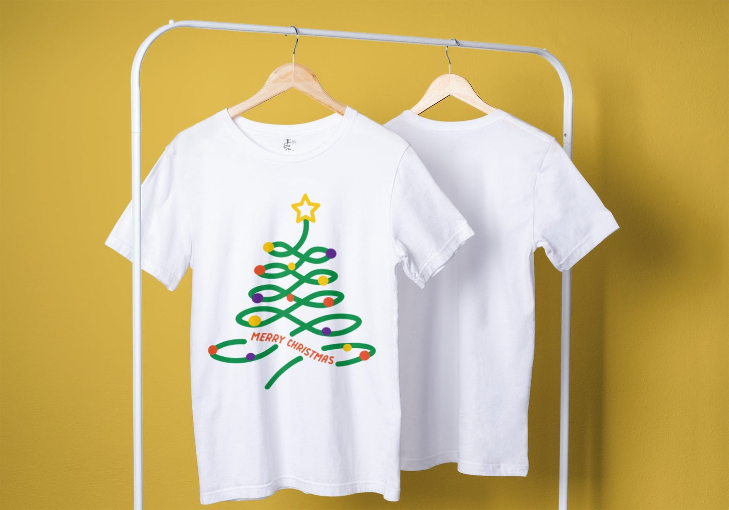 Christmas Tree White Oversized T-Shirt