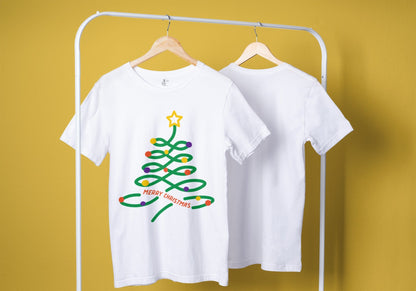 Christmas Tree White Oversized T-Shirt