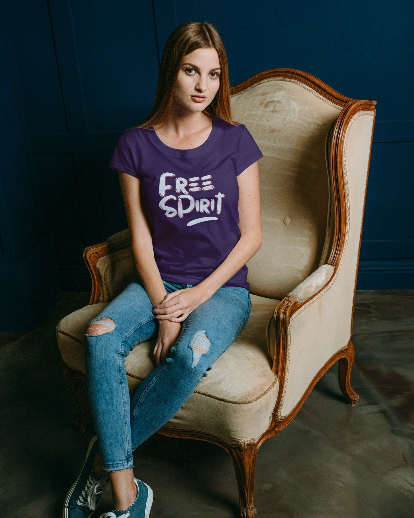 Free Spirit Purple Regular Fit Women’s T-Shirt