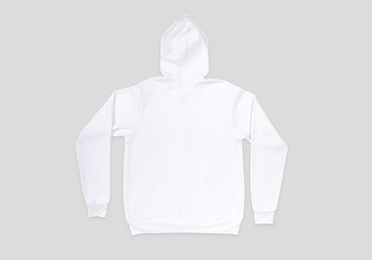 White Heavyweight Fleece Zip Hoodie