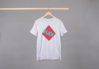 Flex White Oversized Fit Unisex T-Shirt