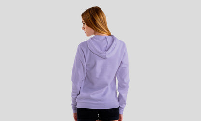 Lavender Solid Hooded Sweatshirt for Women