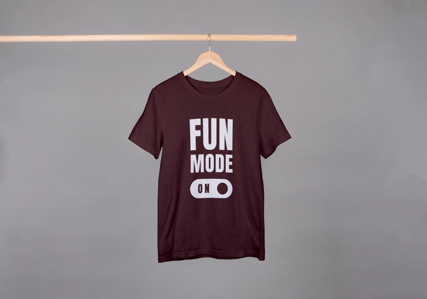 Fun Mode On Maroon Oversized Fit Unisex T-Shirt