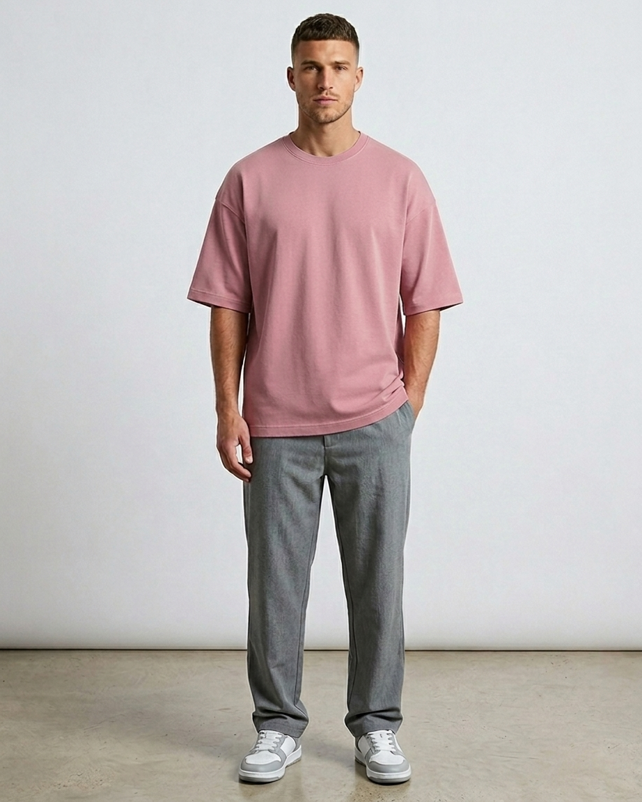Flamingo Oversized French Terry Cotton T-Shirt